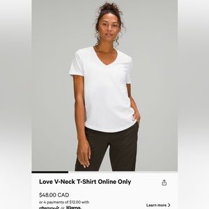Lululemon love v neck tshirt